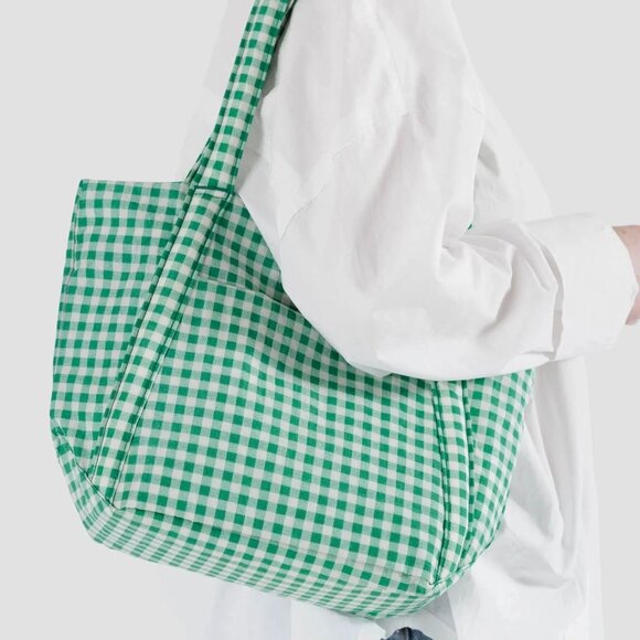 NWT Baggu Mini Cloud Bag - Green Gingham - Picture 4 of 7